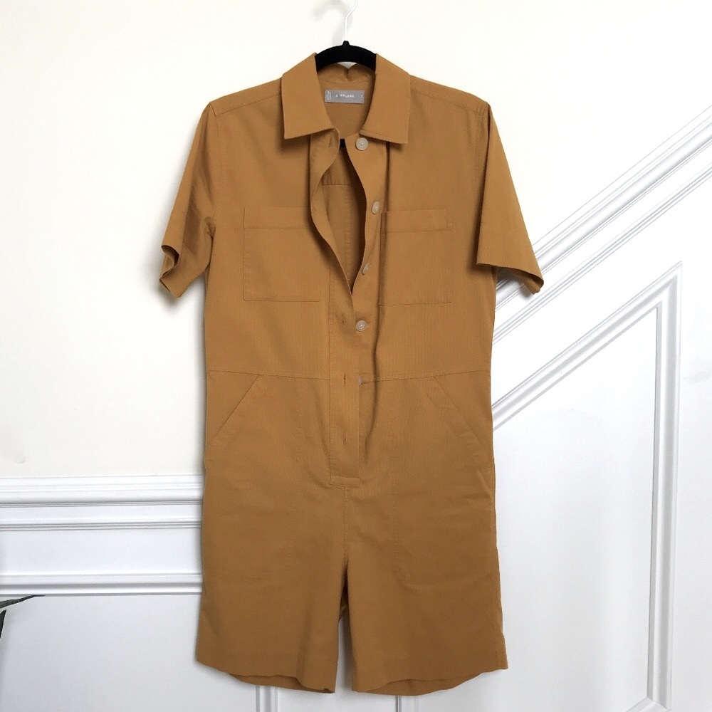 Everlane The Cotton Weave Romper in Size 2 (color Amber)